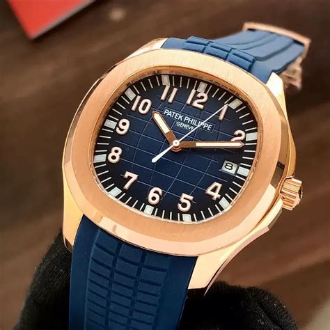 patek philippe blue dial gold|Patek Philippe aquanaut blue price.